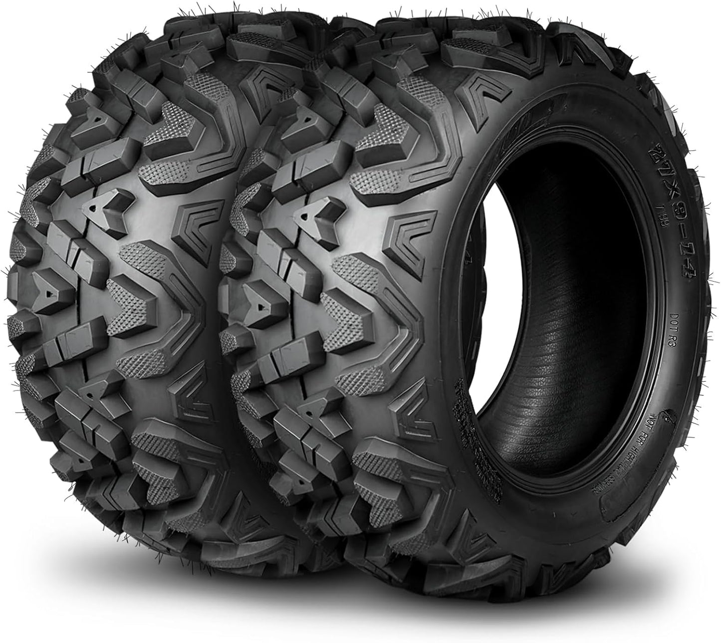 TRIPOWER ATV UTV Tires 25x8-12 & 25x10-12 All Terrain Trail Sand Mud Off-Road Tires, 6 Ply Tubeless Full Set of 4