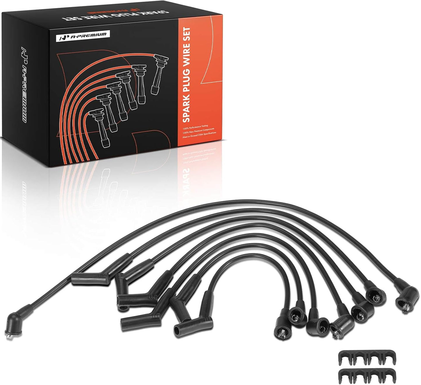 A-Premium Ignition Spark Plug Wires Set of 7 Compatible with Toyota Land Cruiser 1981-1987 L6 4.2L