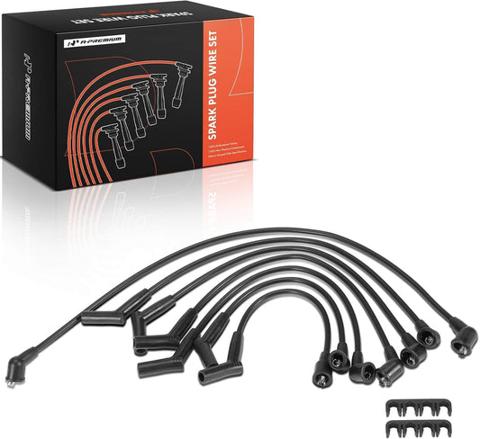 A-Premium Ignition Spark Plug Wires Set of 7 Compatible with Toyota Land Cruiser 1981-1987 L6 4.2L
