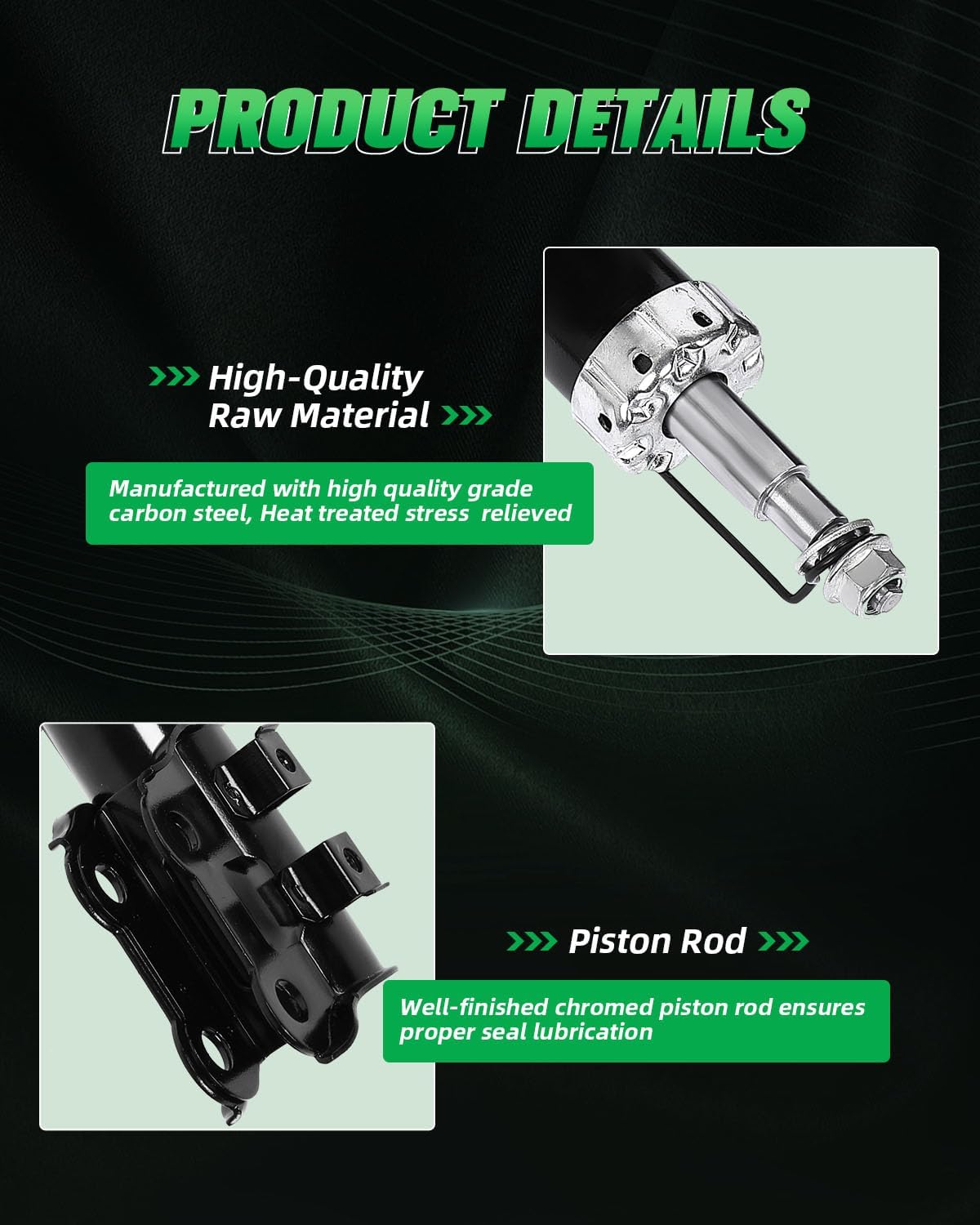 SCITOO - Front Shock Absorber for Hyundai Fits 2011 2012 2013 2014 2015 2016 for Hyundai Elantra,2013 2014 for Hyundai Elantra Coupe Shocks 333618 72709 333617 72708 Struts - 2Pc Set