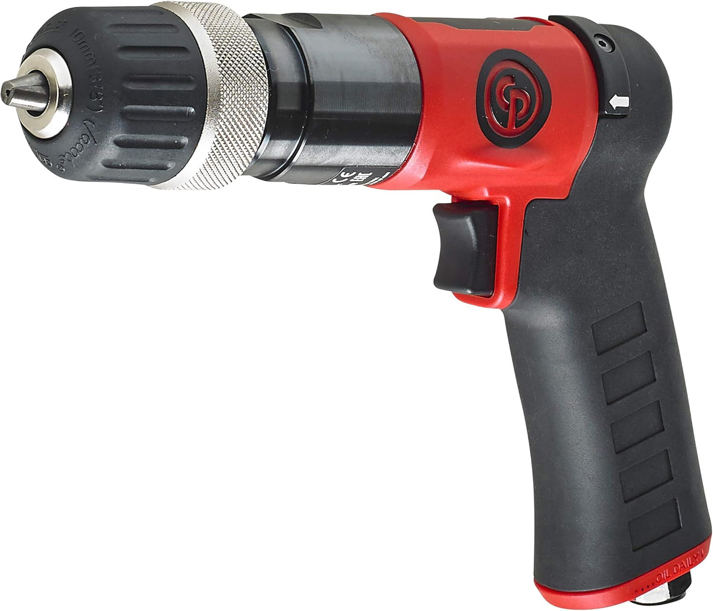 Chicago Pneumatic CP9287C - Air Power Drill, 3/8 Inch (10 mm), Keyless Chuck, Pistol Handle, 0.62 HP / 460 W, Stall Torque 4.1 ft. lbf / 5.5 NM, 3000 RPM, Hand Drill, Power Tools & Home Improvement