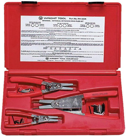 Wright Tool 9H1265K Snap Ring Plier Set, 3-Piece Silver