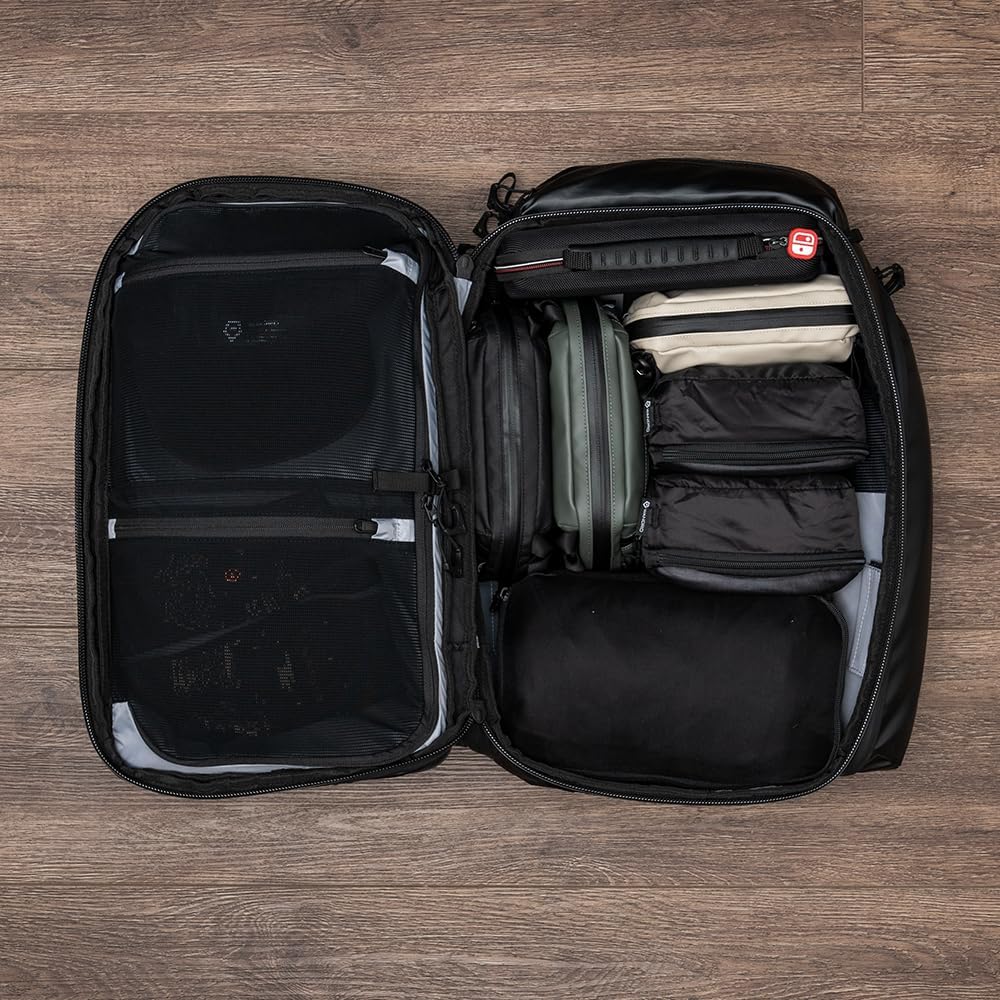 WANDRD TRANSIT Travel Backpack 35L - Photography Backpack with Laptop Compartment - Personal Item Travel Bag - Large Back-pack for Women and Men (Black)