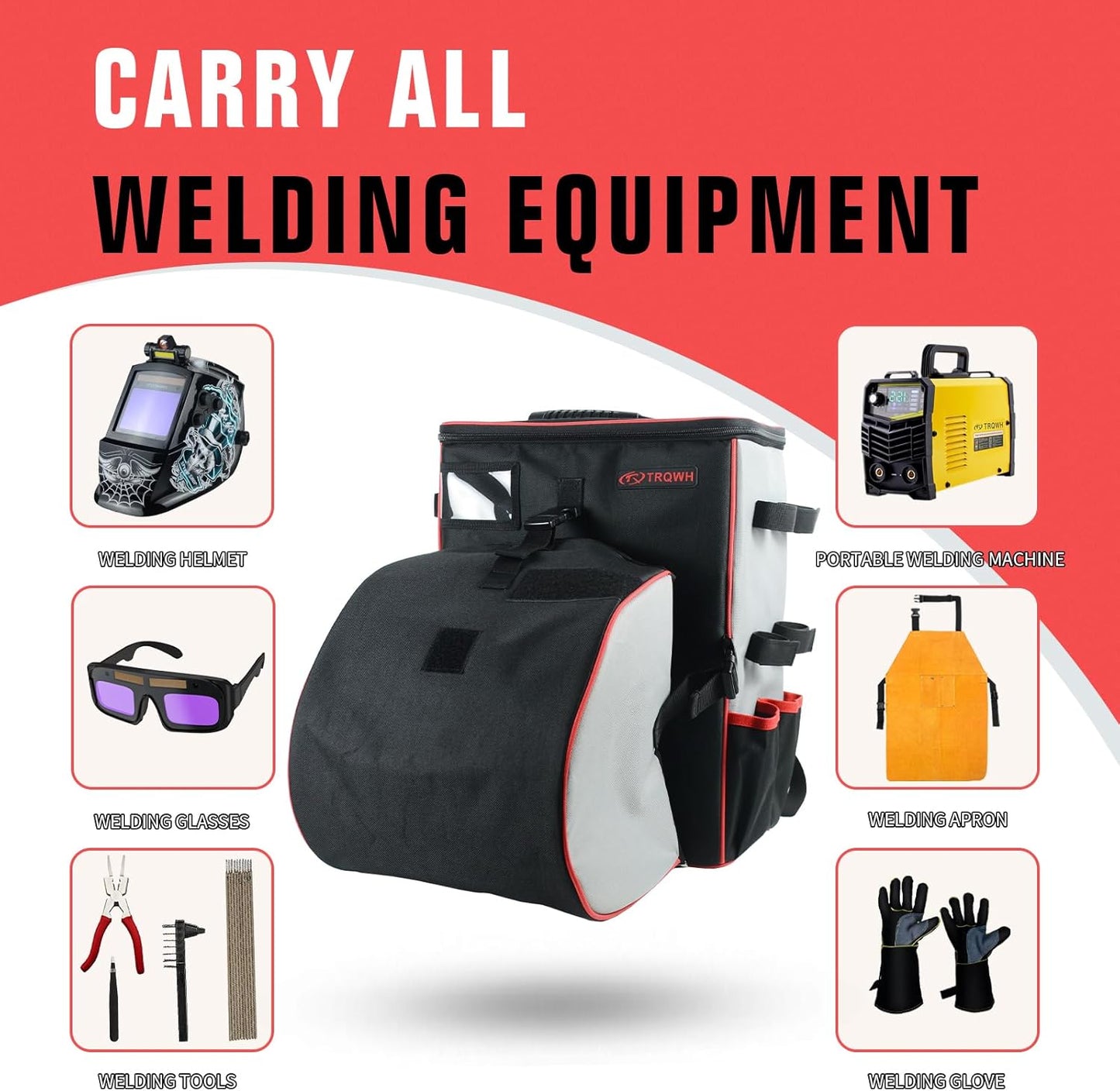 Welding Backpack for Men Waterproof Reinforced Bottom Large Capacity Extreme Gear Pack with Helmet Catch Multipurpose Welding Tools Backpack