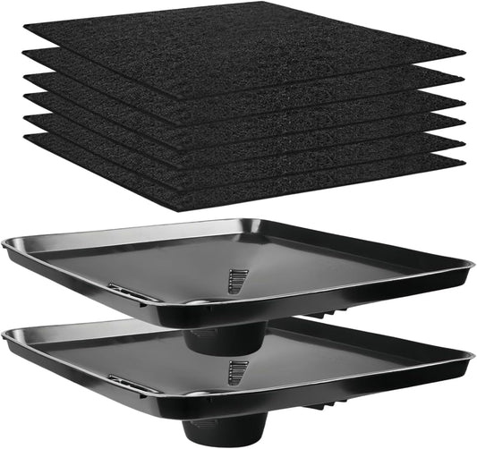 2Pack Transmission Drain Pans 17892 for Lisle Oil Drains, 6Pcs 22'' Oil Drain Splash Pads, Large Fluid Catch Pan Square Oil Drain Pan Fits Different Funnels Keep Floor Clean