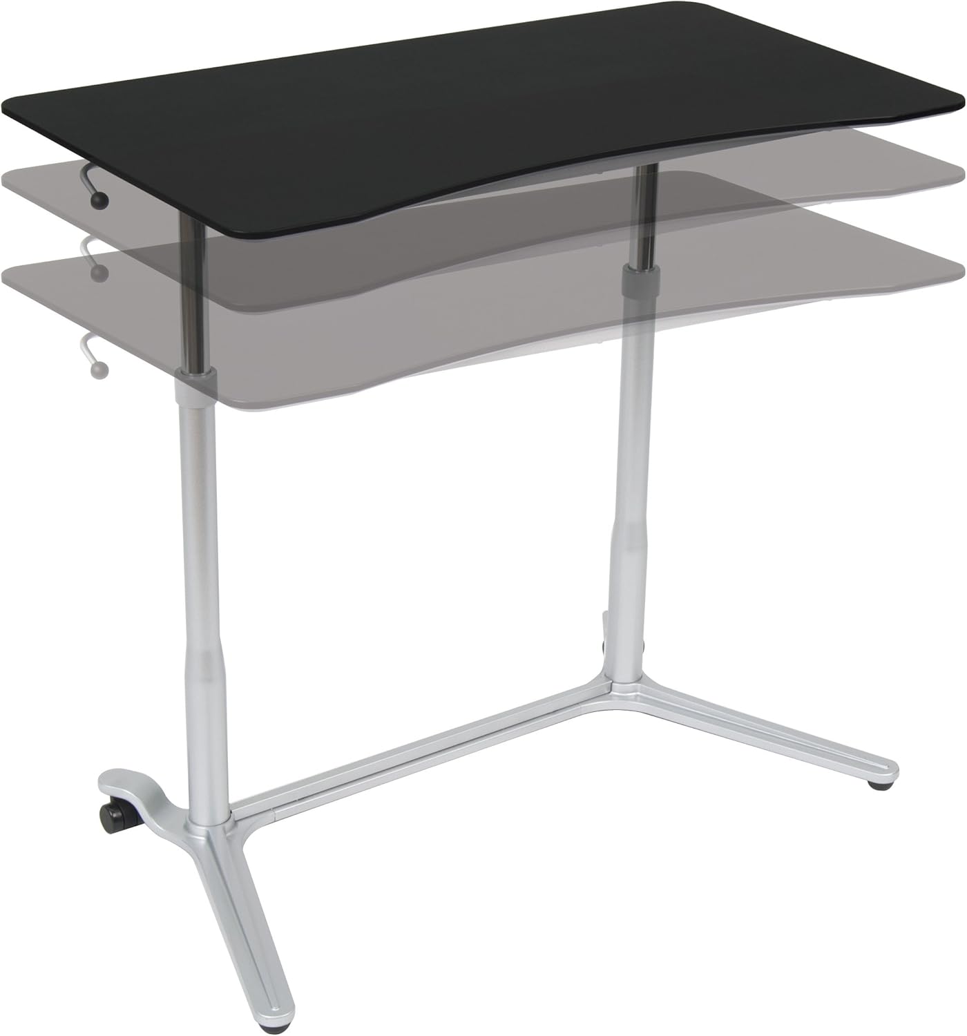 Calico Designs 51230 Sierra Height Adjustable Desk, Silver/Black 37.5 Inch