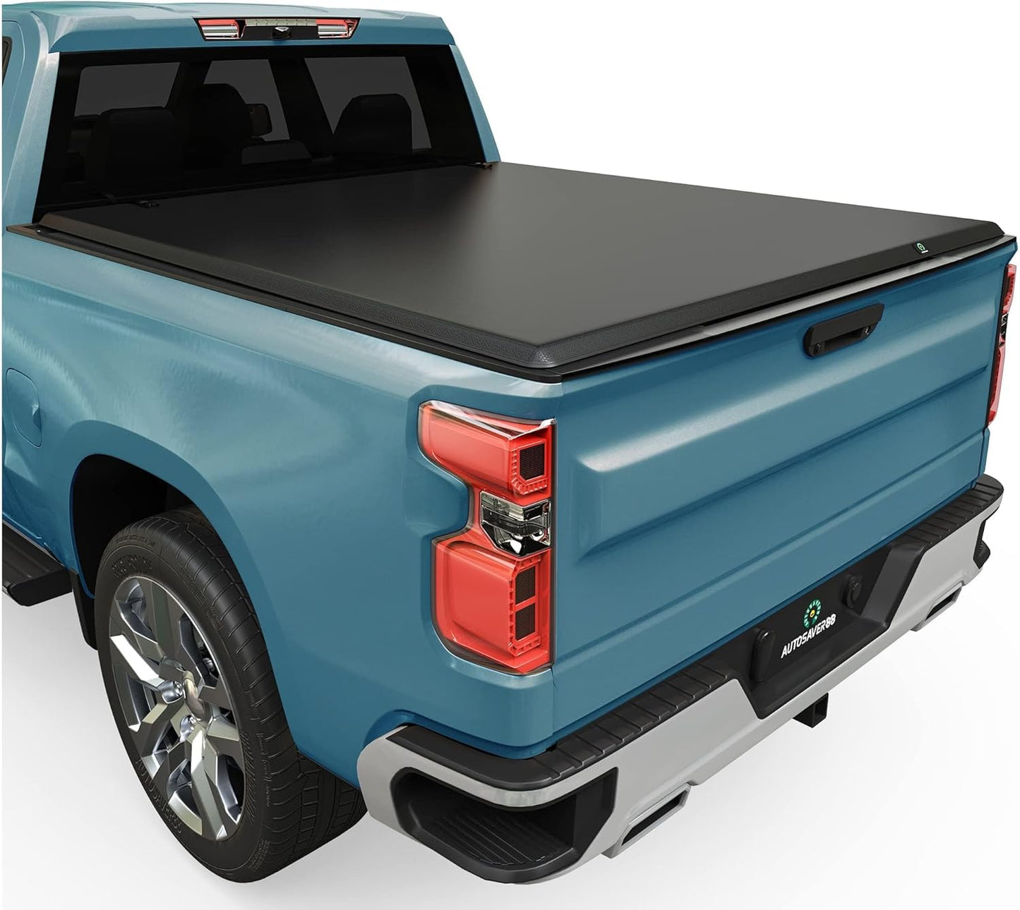 AUTOSAVER88 Hard Quad Fold Truck Bed Tonneau Cover Fit for Chevy Silverado/GMC Sierra 1500 New Body Style 2019-2025 with 5.8ft Bed Without Multi-Flex Tailgate