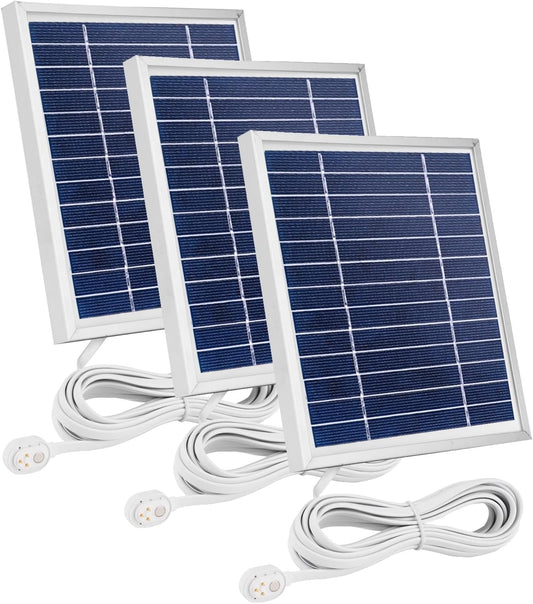 Uogw 3 Pack Solar Panel Charger Compatible with Arlo Pro 4/Arlo Pro 3/Arlo Pro 5S 2K/Arlo Ultra 2/Arlo Ultra/Go 2,with 11.5ft Waterproof Magnetic Charging Cable,Adjustable Mount(NOT for Arlo ES)