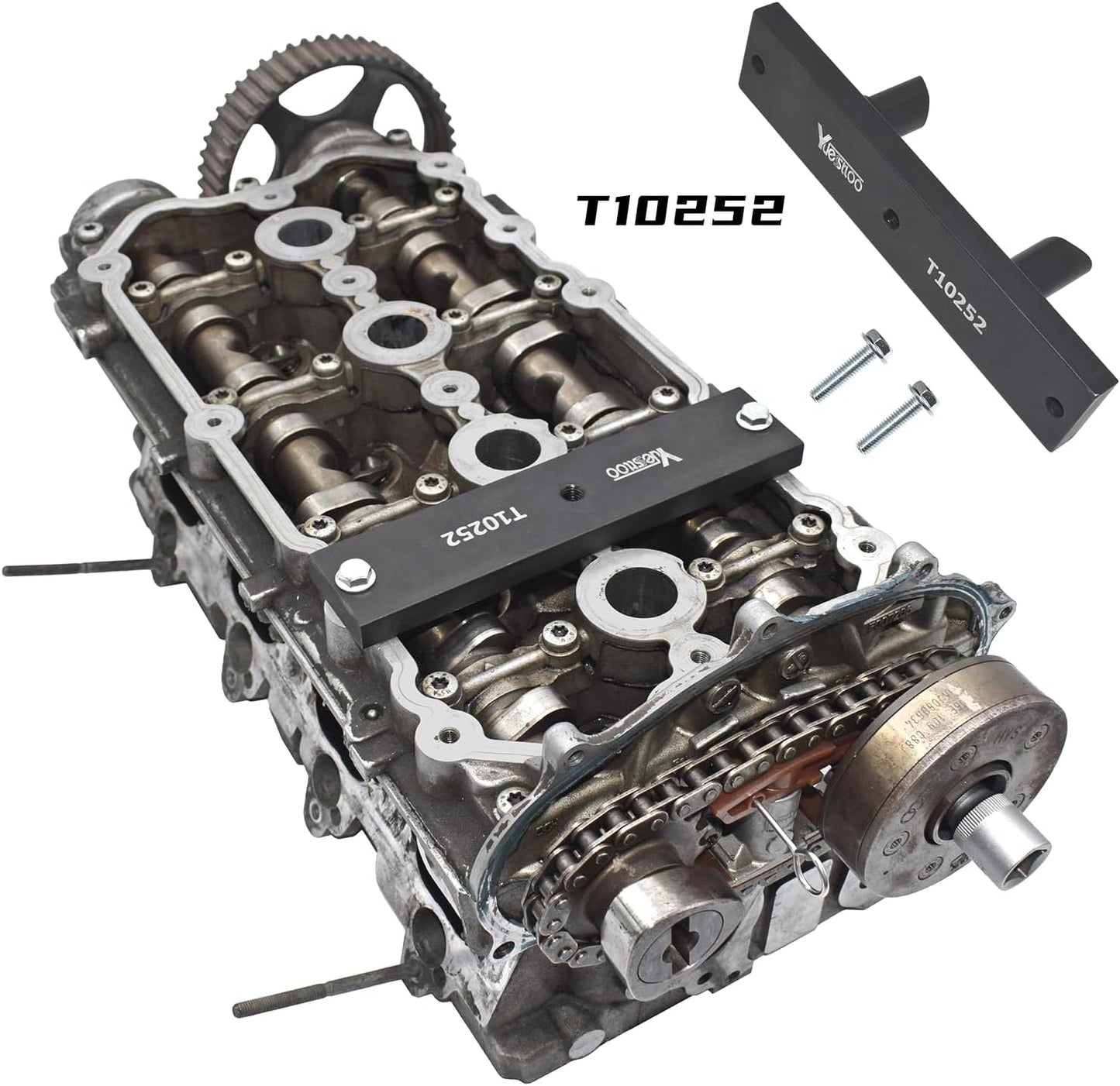 Camshaft Alignment Locking Timing Tool Kit, Compatible with Audi VW 2.0 FSI/TFSi Petrol Engine T10252 T10115 T10020 with T52 T40080 Socket