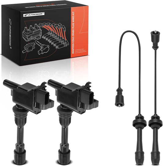 A-Premium 2 Ignition Coils with 2 Wire Compatible with Mazda Protege 2001-2003, Protege5 2002-2003, 2.0L