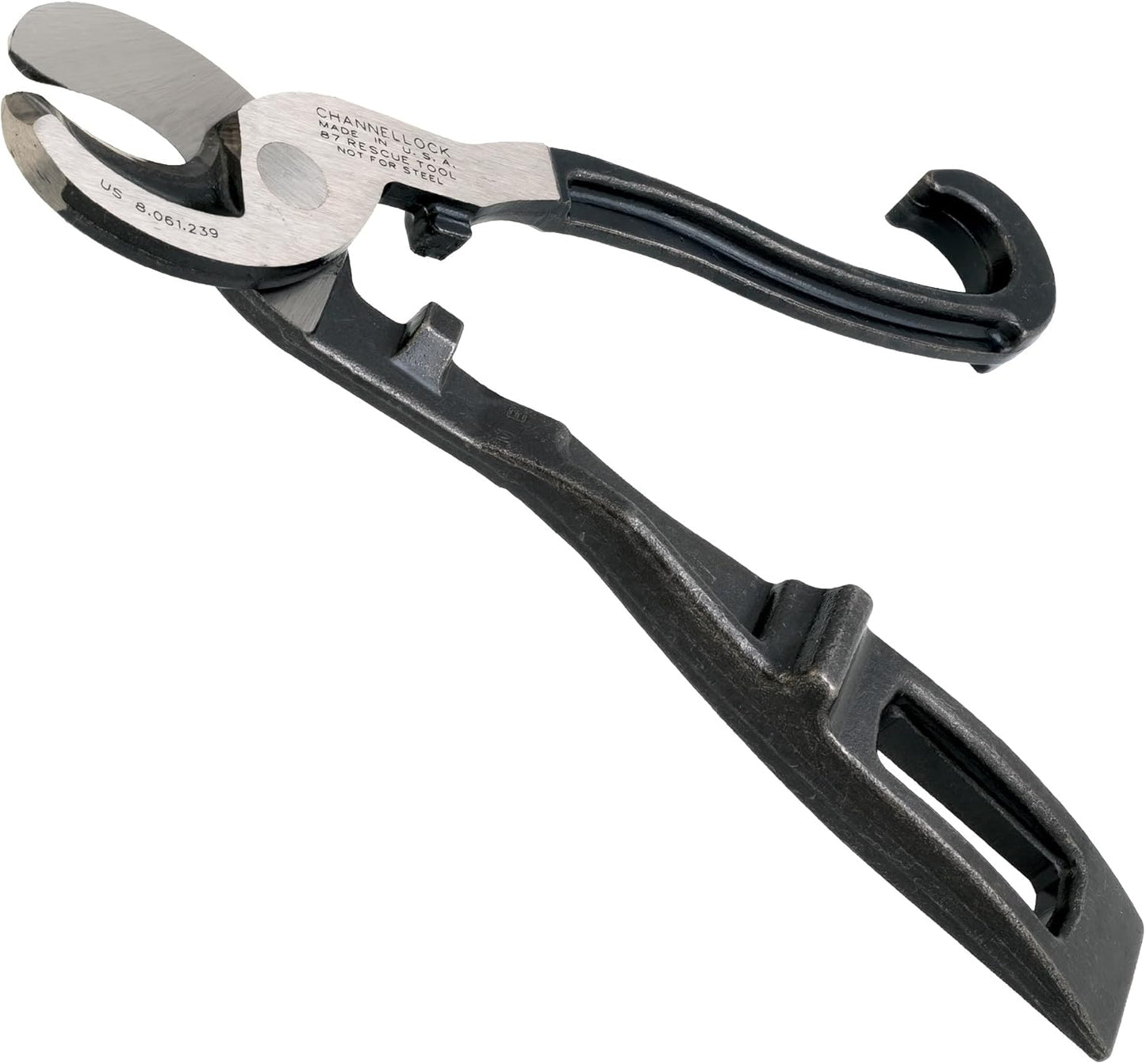 Channellock 87 9-inch Rescue Tool for First Responders, Compact Design for Firefighters & EMT Multitool, Spanner Wrench for Easy Access, Alloy Steel Sheers for Cable Cutting, Made in the USA