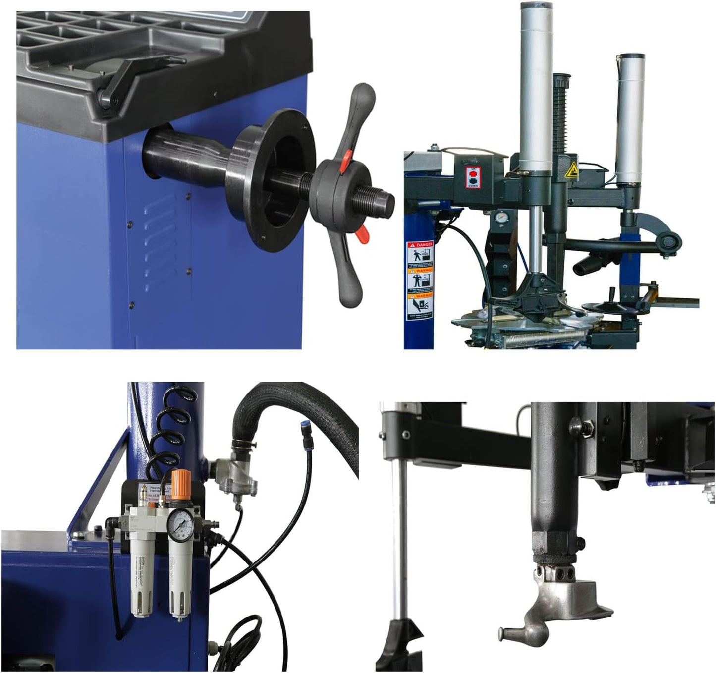 XK New 988 Tire Changer Wheel Changers Machine Combo 690 Balancer Rim Clamp 2.0 Horsepower 36 Month Parts Replacement