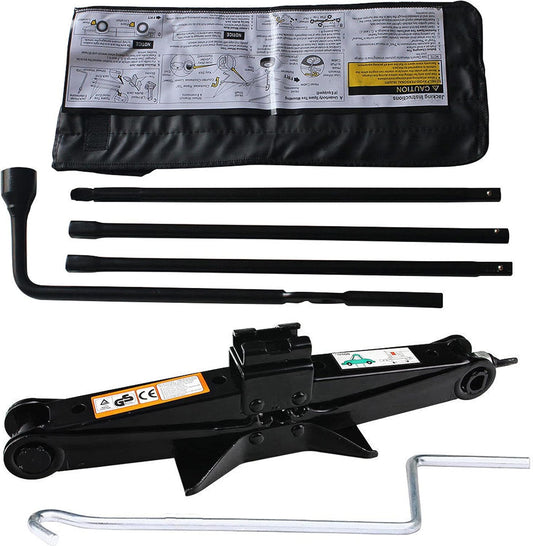 Truck Spare Tire Repair Tool Kit for Chevrolet GMC Silverado Sierra 1500 2500 3500 (2000-2014) with Scissor Jack 2 Ton Capacity with Speed Handle with Tire Lug Nut, Jack Hook, Extension Segments