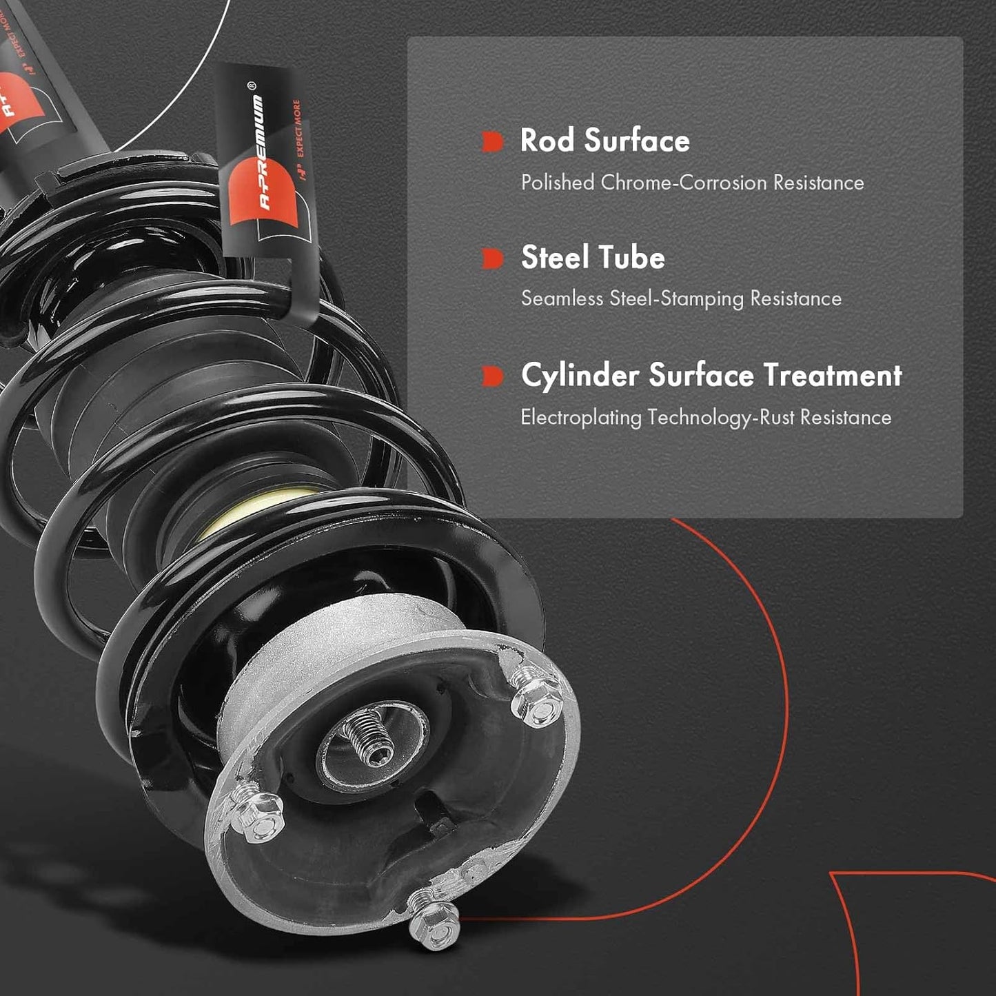 A-Premium Front Complete Strut and Coil Spring Assembly Compatible with BMW 328i 07-13, 335i 07-13, 335is 11-13, 128i 08-13, 135i 12-13, 135is 13 [Base model with Sport Suspension] 2-PC Set
