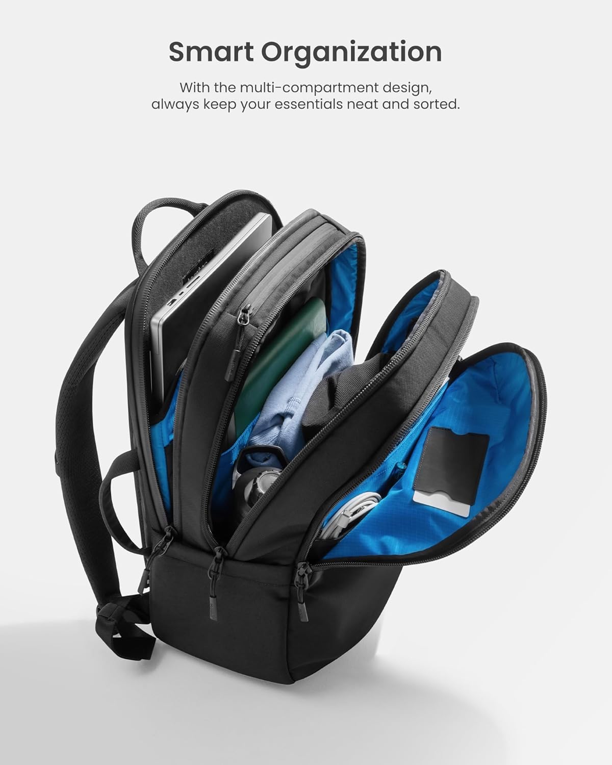 tomtoc 17.3 Inch Laptop Backpack, Waterproof Daypack Travel Computer Backpack, Great for Daily Commute, Urban Explore, Weekend Trip, Business trip, Cordura Material Casual Pack, 30L
