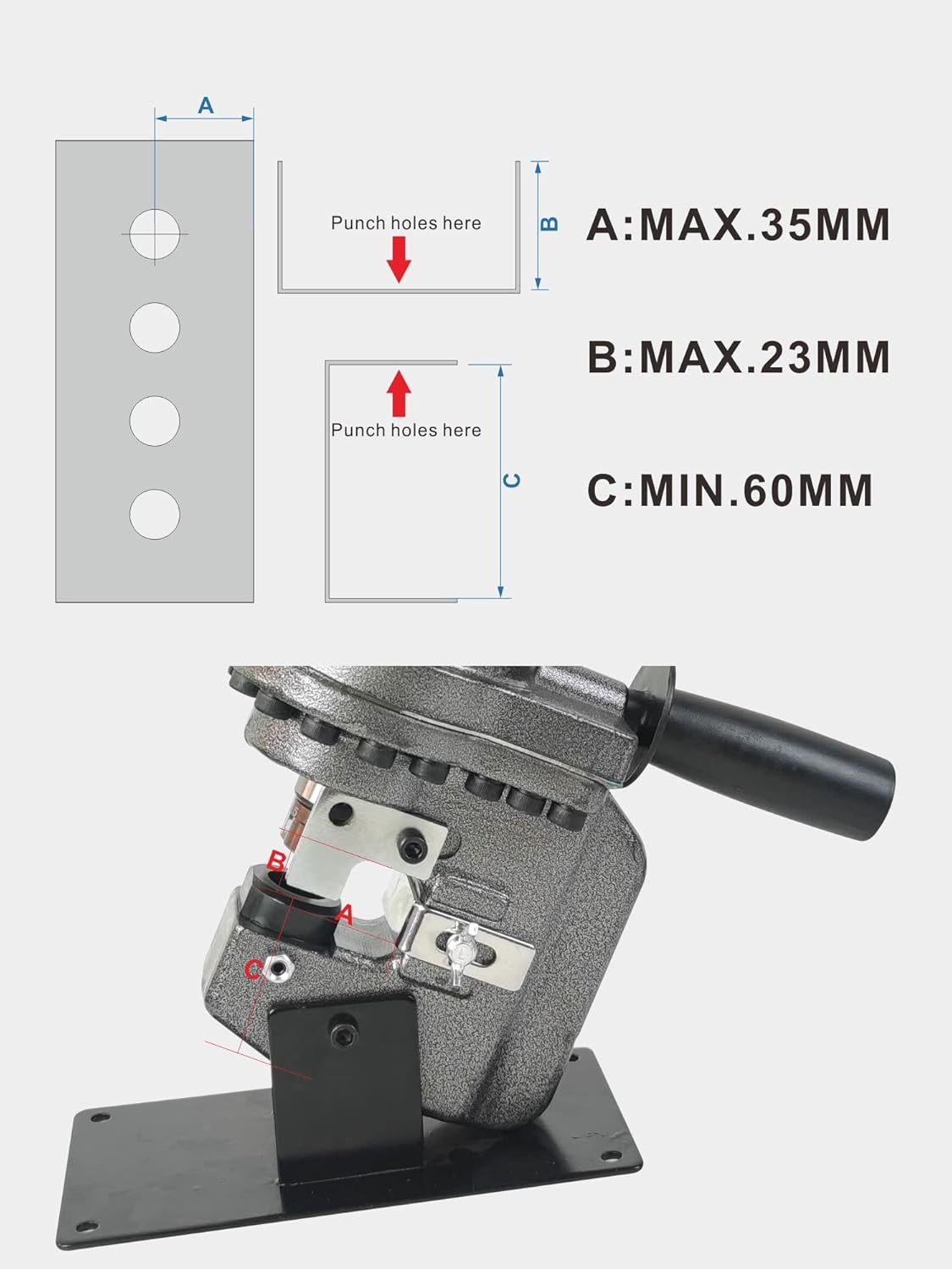 1200W 110V Hydraulic Puncher Electric Hydraulic Punching Tool Angle Steel Punching Machine，Can be Used for Punching in Steel, Iron, Aluminum, Copper, and Other Sheet Materials.