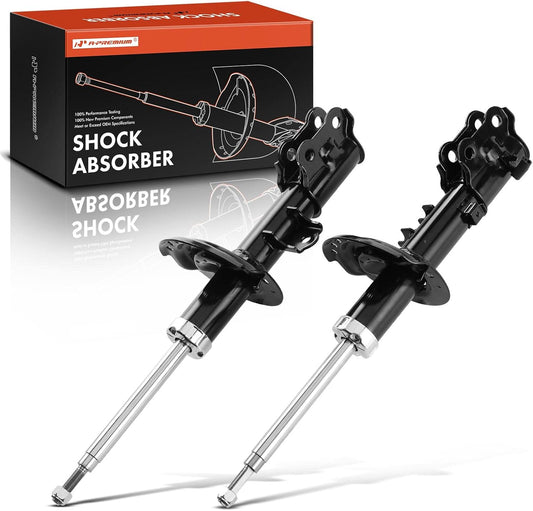 A-Premium Front Shock Absorber Compatible with Hyundai Accent 2012-2017 & Kia Rio 2012-2017, 2-PC Set
