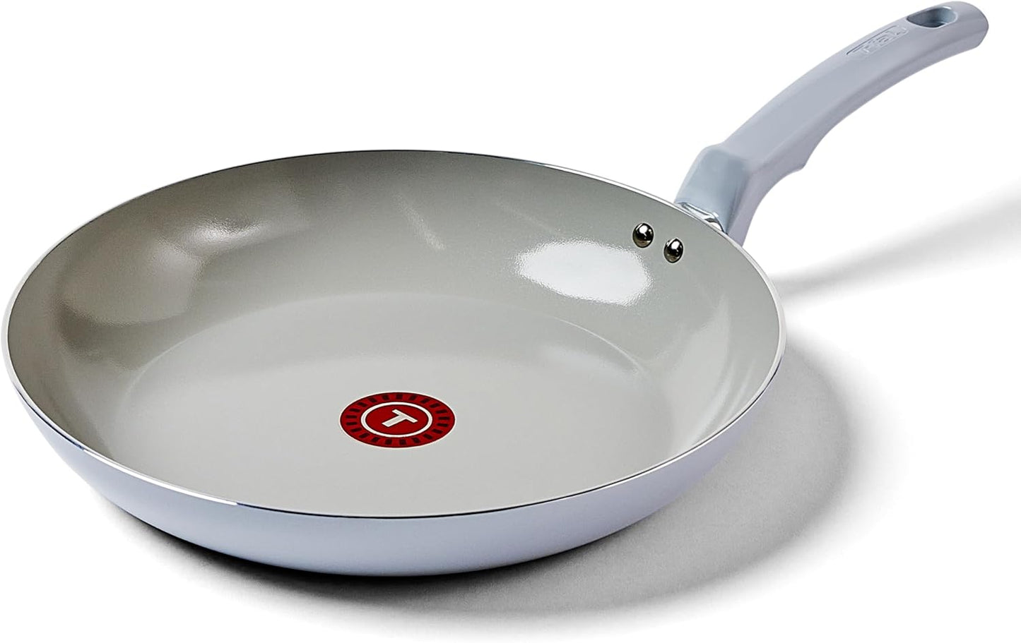 T-Fal Refresh Ceramic Nonstick Cookware Set, 12-Piece Ceramic Pots and Pans Set, Includes Stockpot, Griddle, Frying Pans, Utensils, Moon Grey