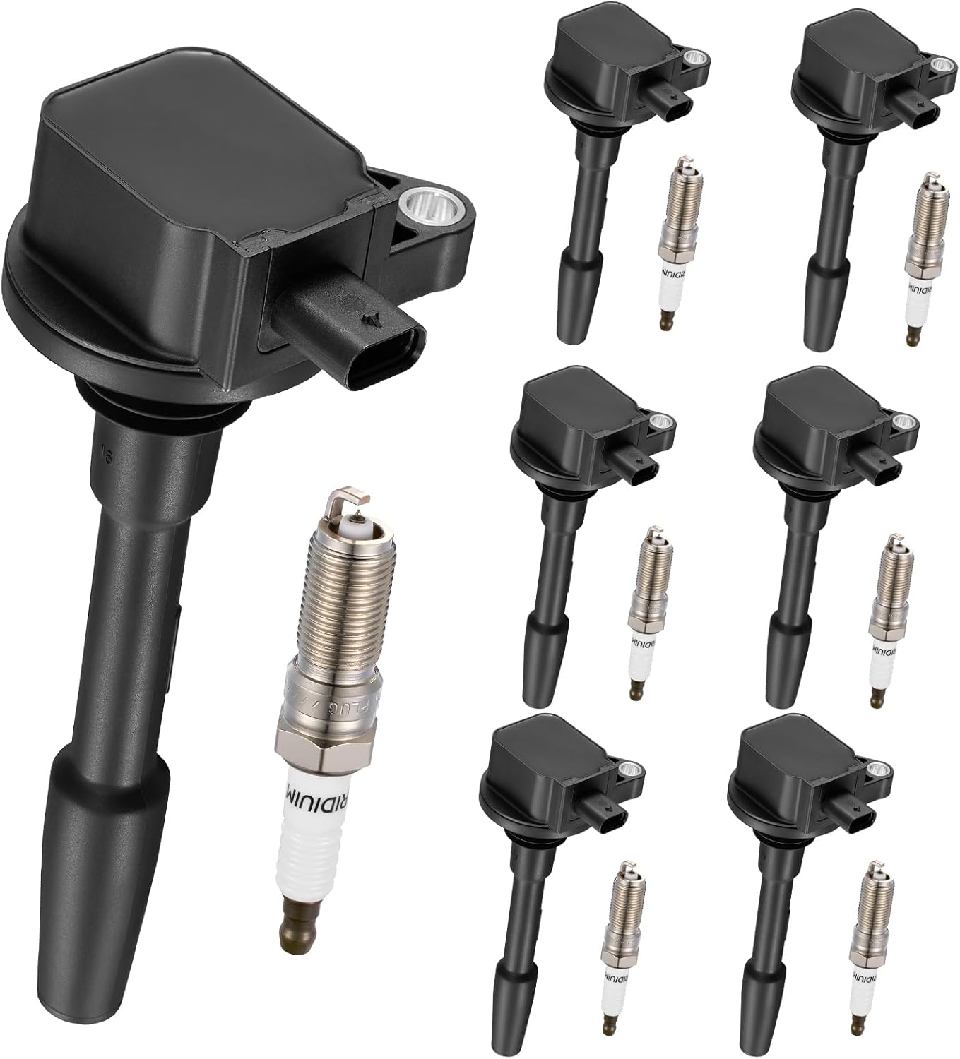 7-Pack UF835 Ignition Coils Compatible with Ford F-150 2018-2021/Mustang 2018-2020 5.0L V8 - Replaces for DG565, 5C2272, JR3Z12029A