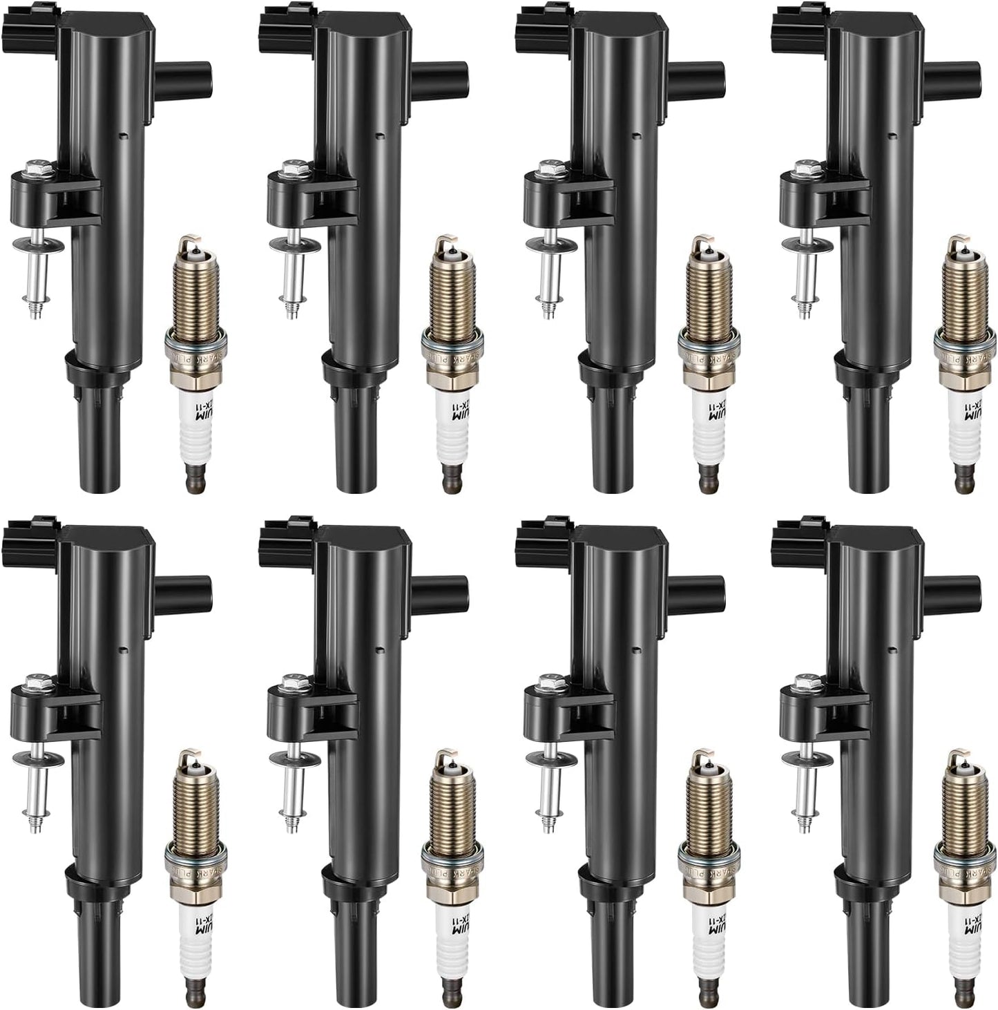 BDFHYK Ignition Coil Pack UF807 and Iridium Spark Plugs 93175 Compatible with Chrysler Pacifica Dodge Durango Jeep Grand Cherokee Wrangler Ram 1500 3.6L V6 68223569AB LKR7DIX-11S, Sets of 6