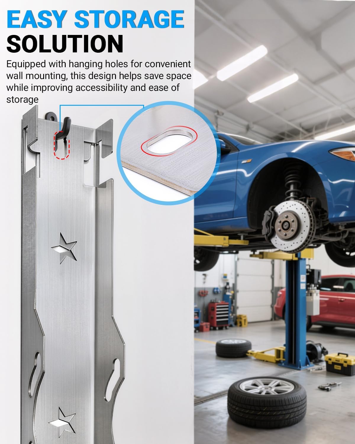 Wheel Alignment Tool with Connection Sheet, Premium Stainless Steel Toe Alignment Tool Plates for Car, Truck, SUV(Include 2 Measuring Tapes)