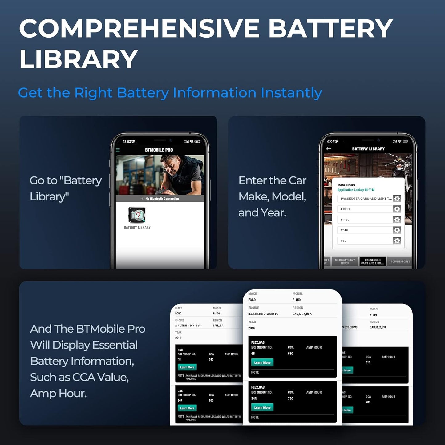 Car Battery Tester 12v, TOPDON Wireless Battery Load Tester 100-2000 CCA, BTMobile PRO Battery Monitor Cranking & Charging Tester Automotive Battery Analyzer, Bluetooth Alternator Load Tester