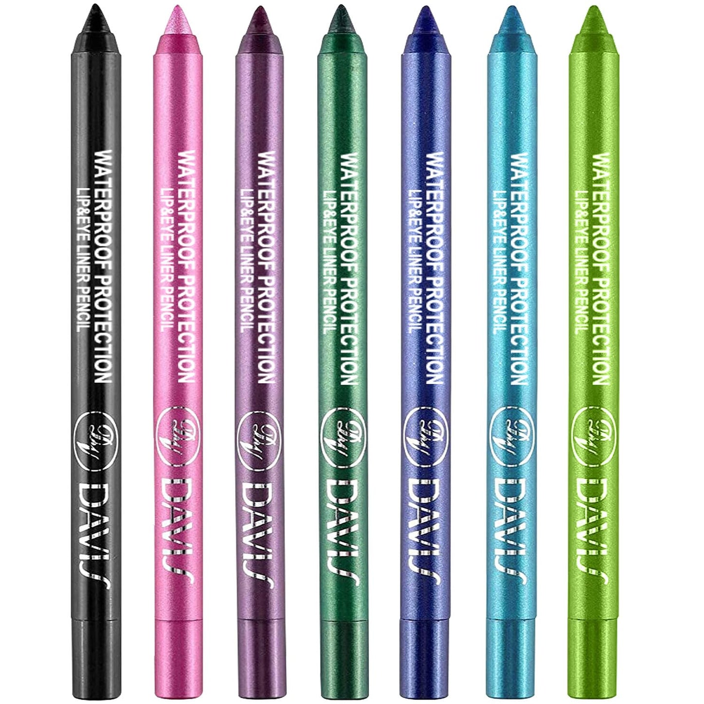 15PCS Colorful Eyeliner Pen Set, Eye Shadow Pencil, Pearl & Matte Metallic Glitter Eyeliner for Women, Eye & Lip Liner, Professional Eye Makeup Set