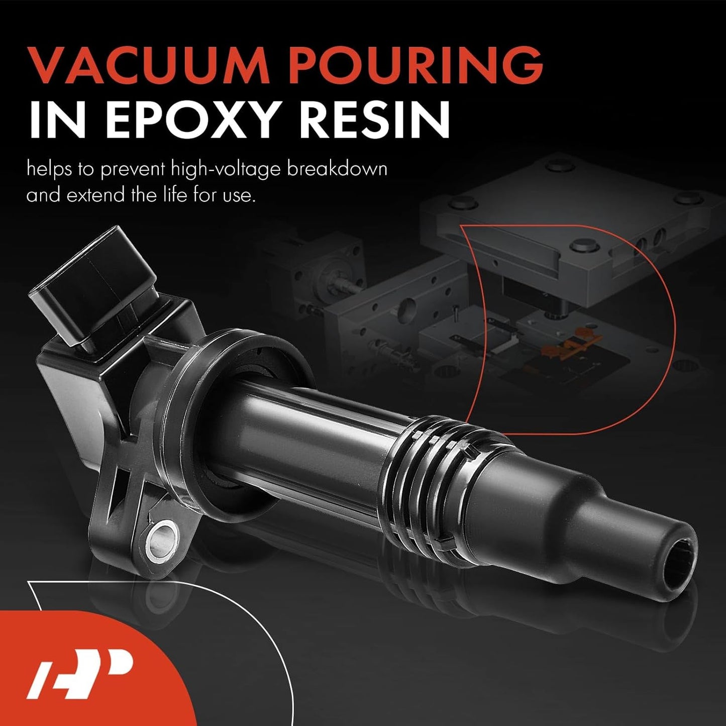 A-Premium Engine Ignition Coil Pack Set of 4 Compatible with Toyota Altezza Gita SXE10 3SGE 1998 1999 2000 2001 2002 2003 2004 2005