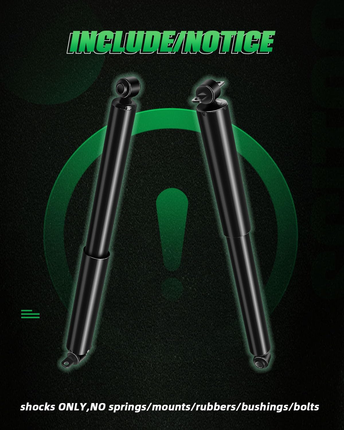 SCITOO - Rear Shock Absorber for Chevy Fits 1996 1998 2000-2002 2007-2011 for Chevy Express 2500/3500,94 96 98 for Chevy K1500 Suburban,97 99 03-11 for GMC Savana 3500 Shocks 344262 Struts - 2Pc Set