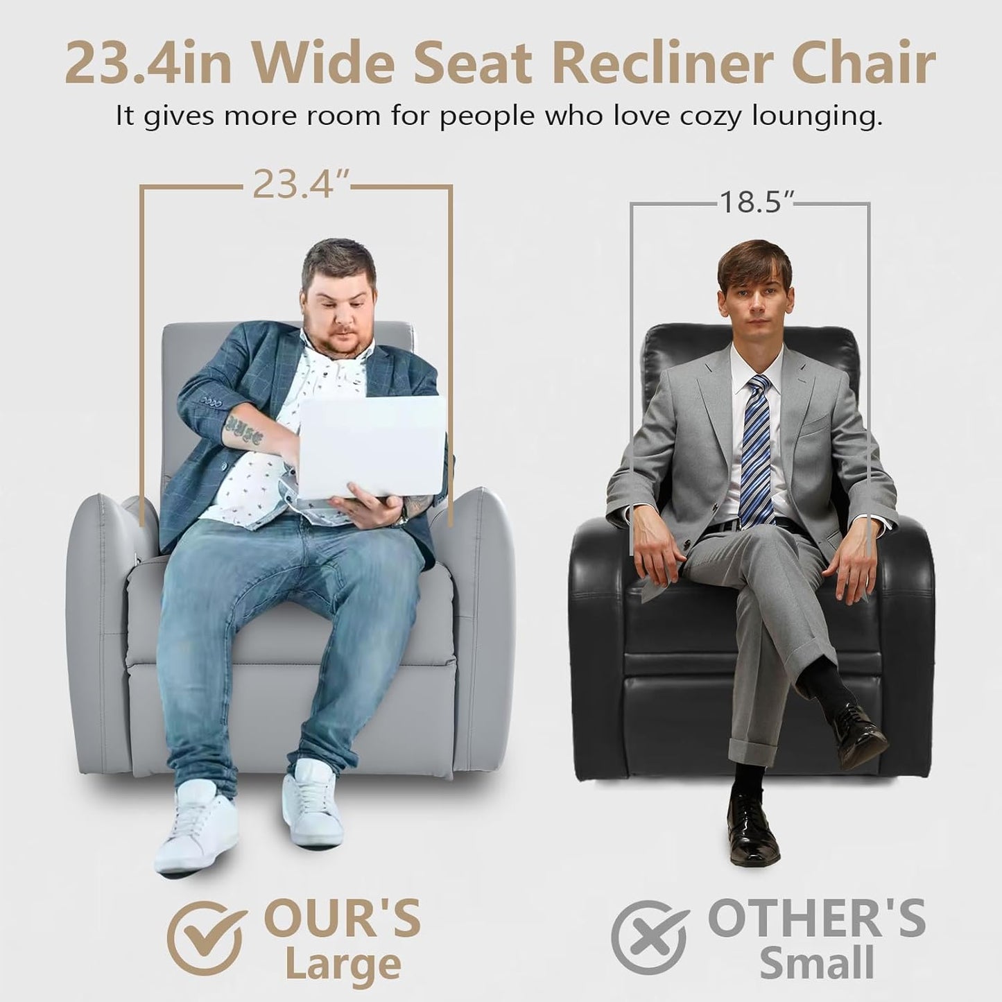 Wall Hugger Power Recliners for Small Spaces, Electric Recliners with USB, Modern RV Recliner Chair for Living Room, Apartment