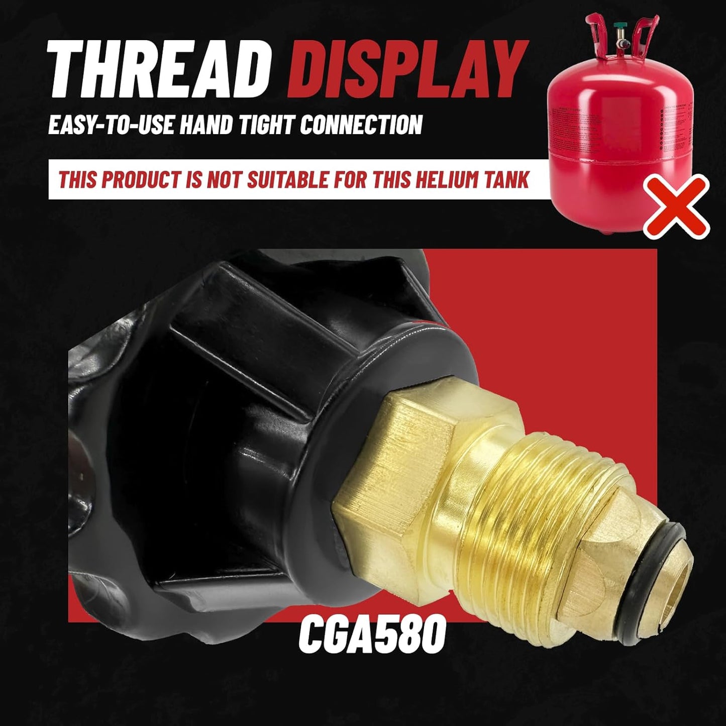 RX WELD Helium Tank Regulator Latex Balloon Filler Valve, CGA-580 Tank, Dual Latex And Foil Ballon Inflator (With Auto Foil Balloon Shut Off Valve)