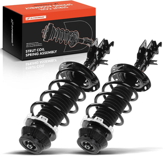 A-Premium Front Complete Strut & Coil Spring Assembly Compatible with Honda Fit 2009-2013, Insight 2010-2014, 2-PC Set