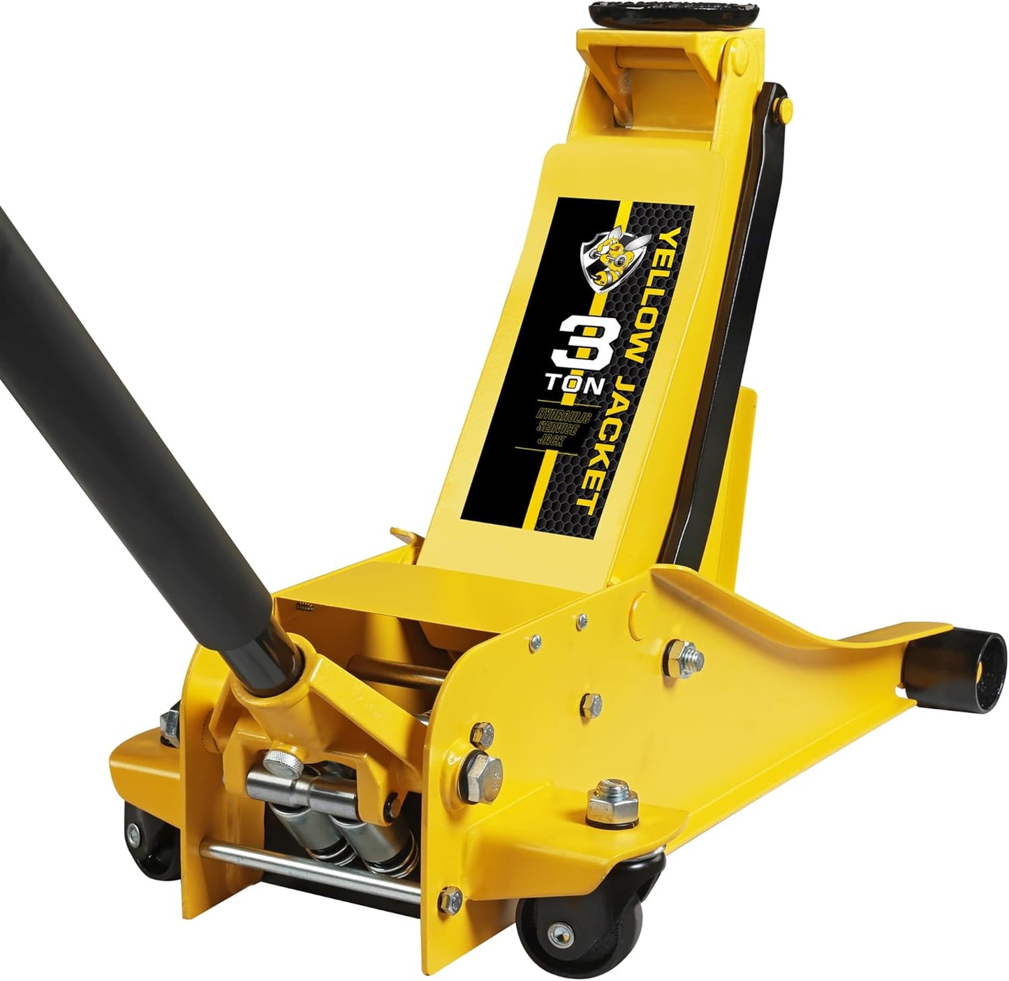 YELLOW JACKET 2.5 Ton Trolley Jack with Carrying Case Hydraulic Low Profile Floor Jack for Cars Lift with Single Piston Lift Pump, 5500 lb Capacity…