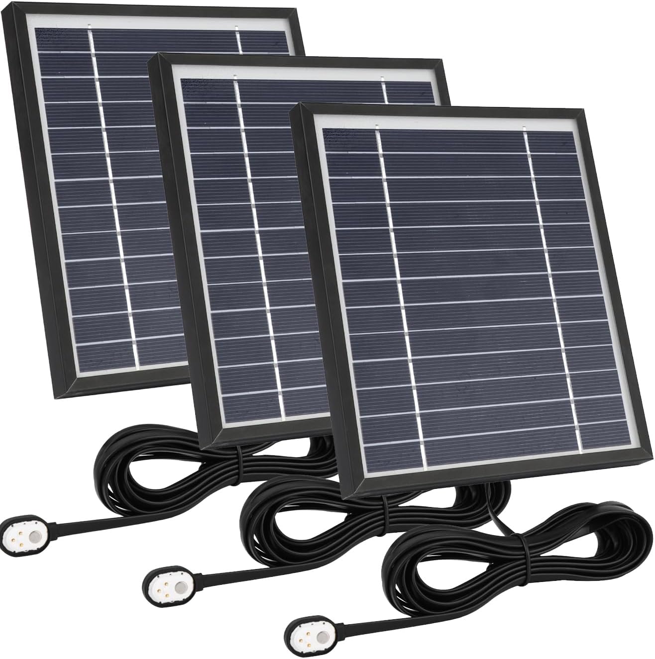 Uogw 3 Pack Solar Panel Charger Compatible with Arlo Pro 4/Arlo Pro 3/Arlo Pro 5S 2K/Arlo Ultra 2/Arlo Ultra/Go 2,with 11.5ft Waterproof Magnetic Charging Cable,Adjustable Mount(NOT for Arlo ES)
