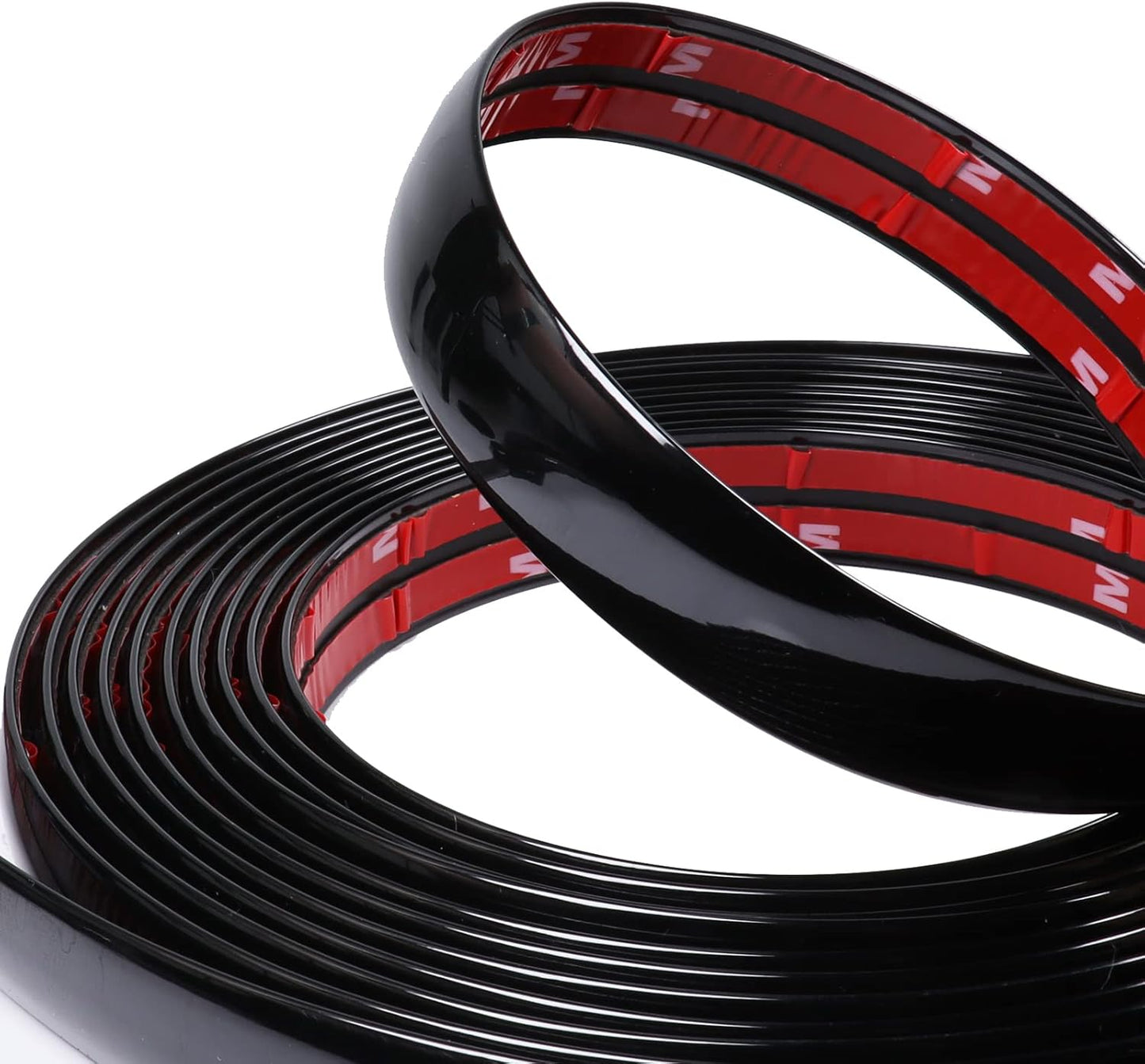 16FT Automotive Trim Molding Glossy Black 2"(50mm) Wide Car Side Moldings UV-Protected Scratch-Proof for All Vehicles Body Door Window Bumper Self Adhesive