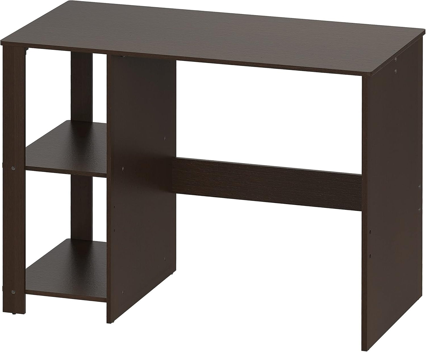 SHW 38-Inch Home Office Computer Desk with Shelves, Espresso