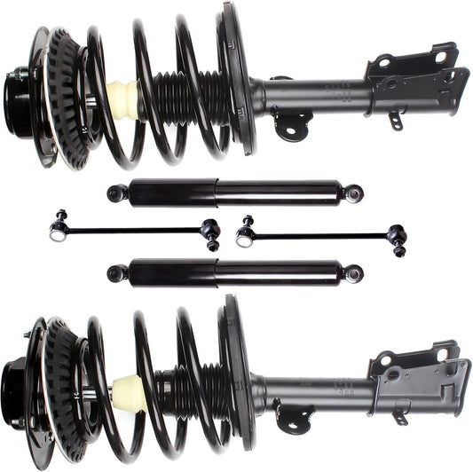 SCITOO Complete Suspension Kit Fits For Chrysler Town & Country 2001-2007,For Dodge Grand Caravan 2001-2007 Front Strut Spring Assembly Rear shock absorber Stabilizer Bar Link 6PCS,171572L 171572R