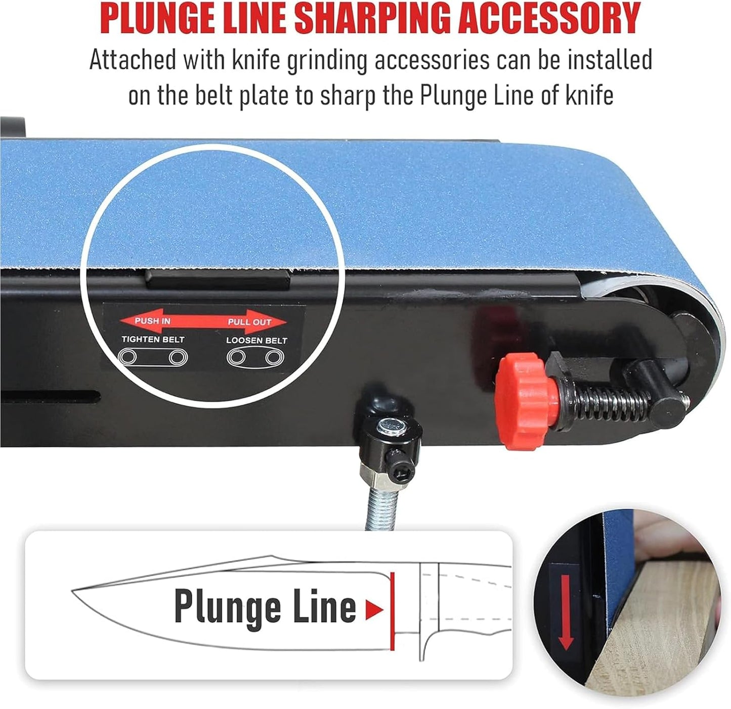 BUCKTOOL Pro 1HP Bench Belt Sander for Metal Working, 4 x 36 in Belt and 8 in Disc Sander with 1HP Direct-drive Motor, Benchtop for Metalworking, BD4801-M