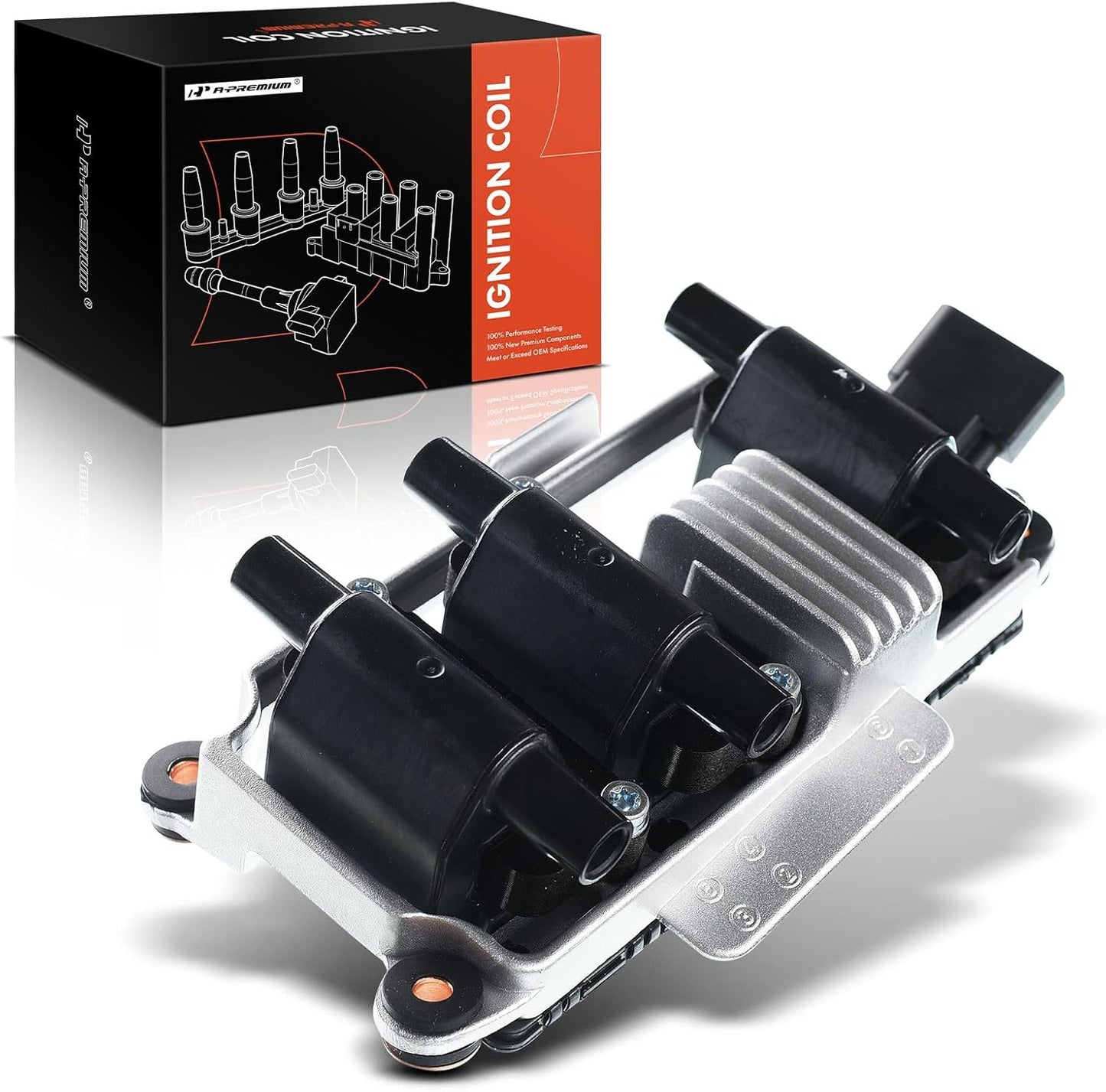 A-Premium Engine Ignition Coil Pack Compatible with Audi A4 A4 Quattro A6 A6 Quattro 1998-2001 Volkswagen Passat 1998-2005 V6 2.8L