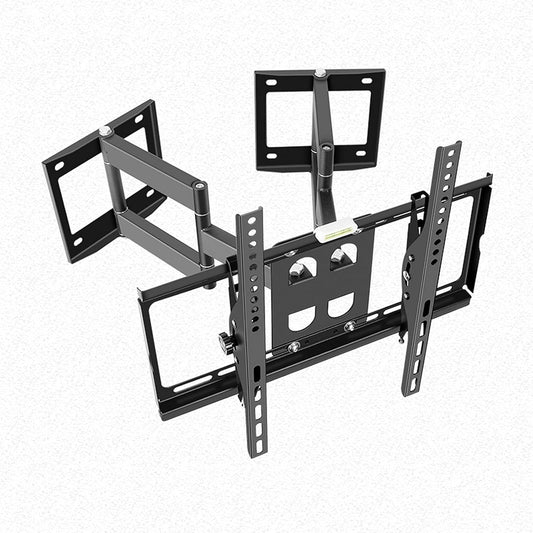 Tv Monitor Holder Rack Six-Arm Corner Tv Bracket Full Motion Wall Mount Extension Swivel Tilt Tv Bracket with Dual Base Fits Most 32 to 70 Inch Flat Screen Tv,L,