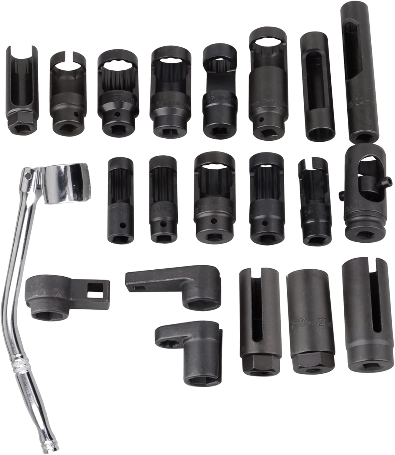21pcs Oxygen Sensor Socket Set, Oil Pressure Sending Unit Socket Set O2 Sensor Removal Socket Fit for Auto Truck Car