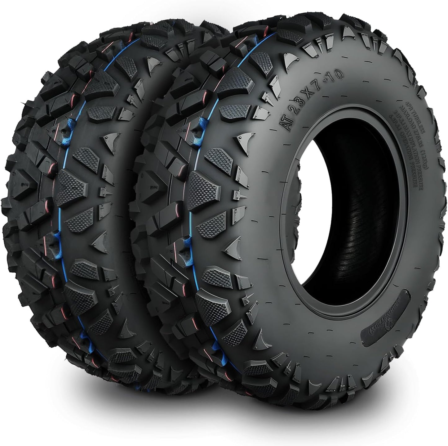 TRIPOWER ATV UTV Tires 25x8-12 & 25x10-12 All Terrain Trail Sand Mud Off-Road Tires, 6 Ply Tubeless Full Set of 4