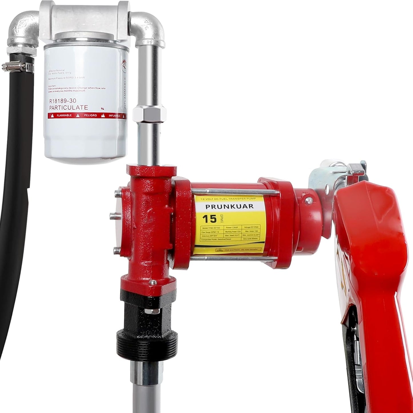 110V Automatic Gasoline Fuel Transfer Pump with Forward and Reverse Pumping, 2.3/3.7 GPM Portable Self-priming Fuel Oil Transfer Pump for Gasoline, Diesel, Kerosene, Biodiesel and More