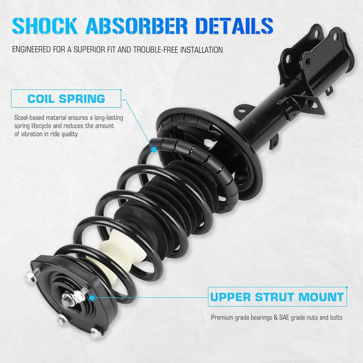 171954 171953 Rear Struts Shocks Suspensions w/Coil Springs for 1998-2002 Chevrolet Prizm / 1993-1997 GEO Prizm / 1993-2002 Toyota Corolla (Sedan), Absorber Assemblies 1994 1995 1996 1999 2000 2001