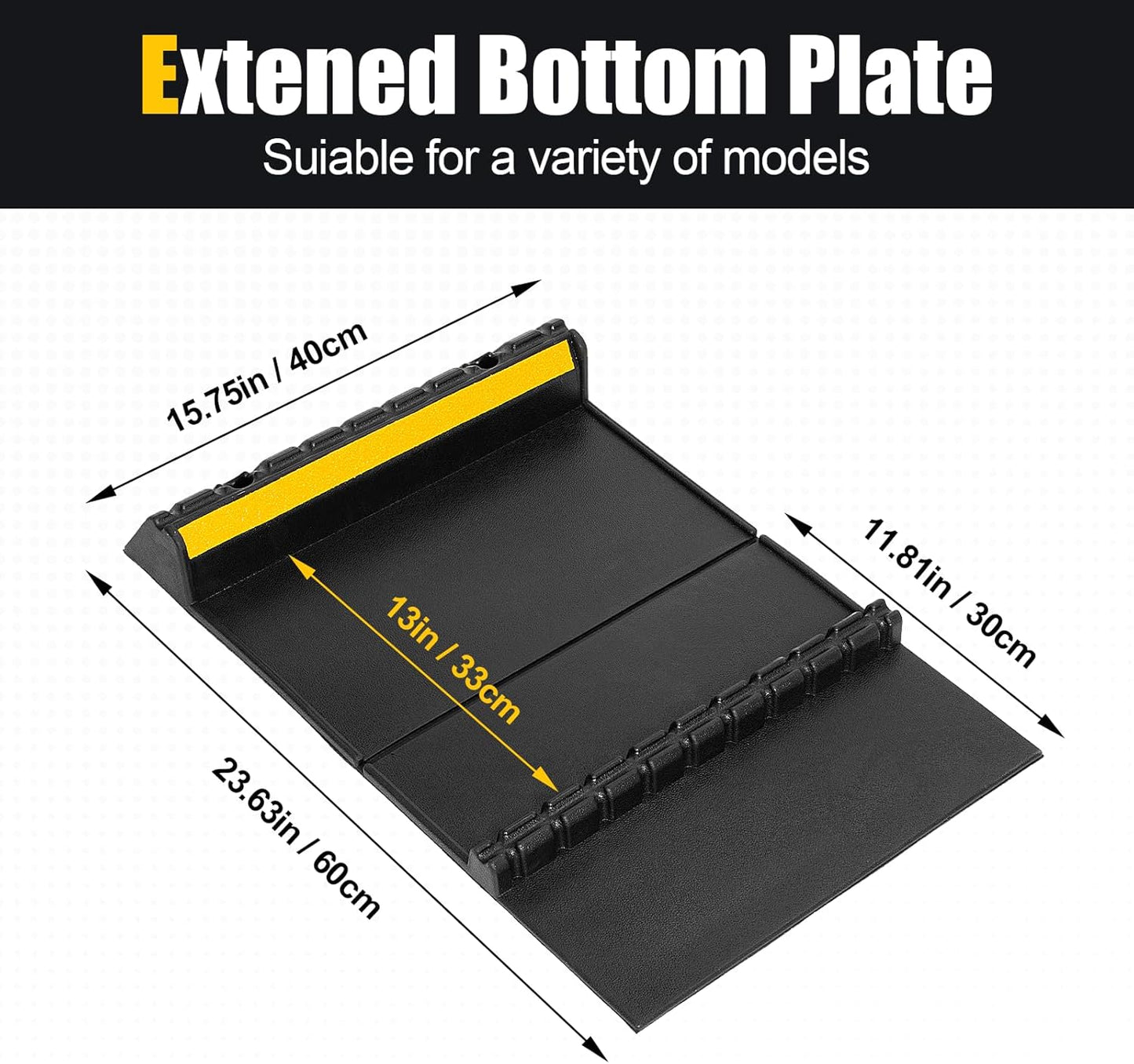 Rubber Garage Parking Mat 17.6 * 23.6 * 2.8" Heavy Duty Wheel Stoppers Anti-Slip Black Parking Aids Automotive Wheel Stabilizer 2 Packs