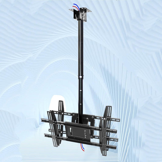 360° All-Round Rotation of Double-Sided Dual Sn TV Hanger - Adjustable Height TV Bracket,Adjustable Tilt TV Ceiling Mount,Fits Flat and Curved Ceilings