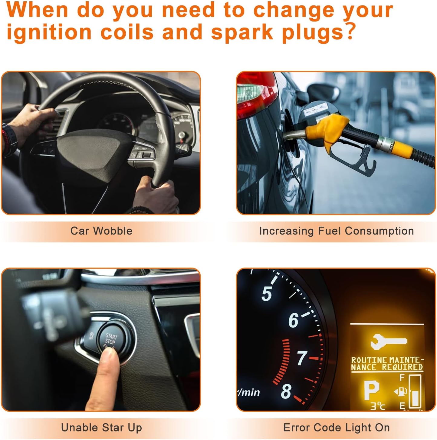 Set of 4 Ignition Coil Pack UF350 and Spark Plugs Compatible with Nissan Altima Sentra 2002 2003 2004 2005 2006 L4 2.5L