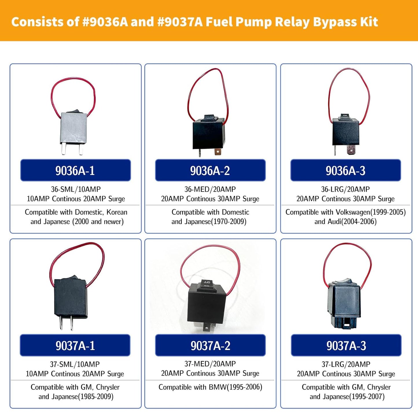 9038A Pack of 24 Relay Bypass Switch Kit and Diagnostic Scan Switch Kit with Amp Loop