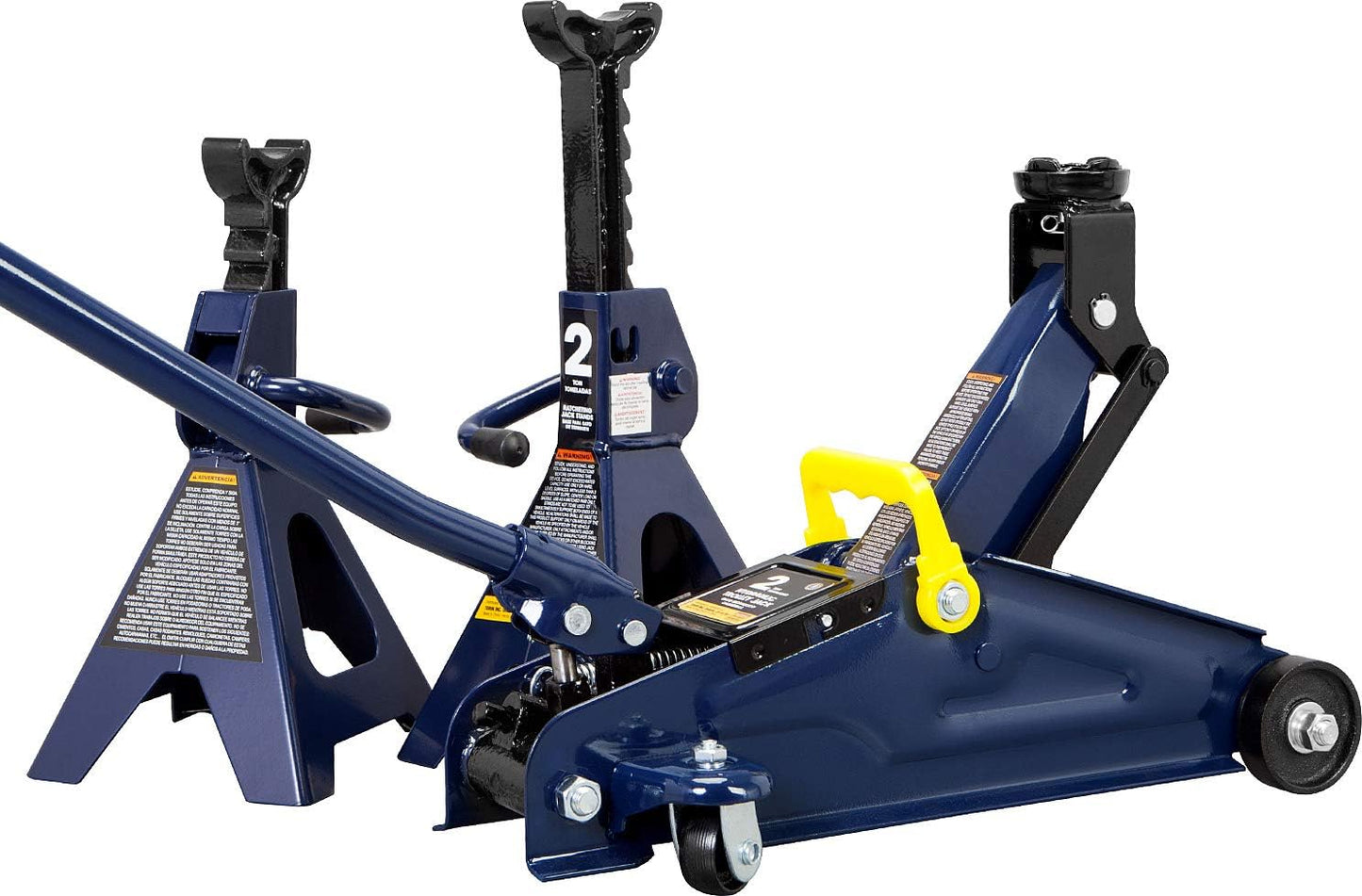 TCE TCET825051 Torin Hydraulic Low Profile Trolley Service/Floor Jack with Single Piston Quick Lift Pump, 2.5 Ton (5,000 lb) Capacity, Blue