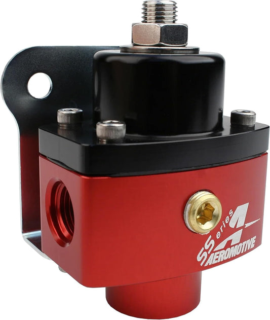 Aeromotive 13201 Carburetor Fuel Pressure Regulator, Adjustable, 5-10 PSI, ORB-06